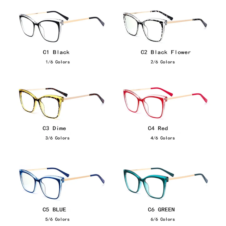 River Women's Two Tone Cat Eye Anti-Blue Light Blocking Glasses