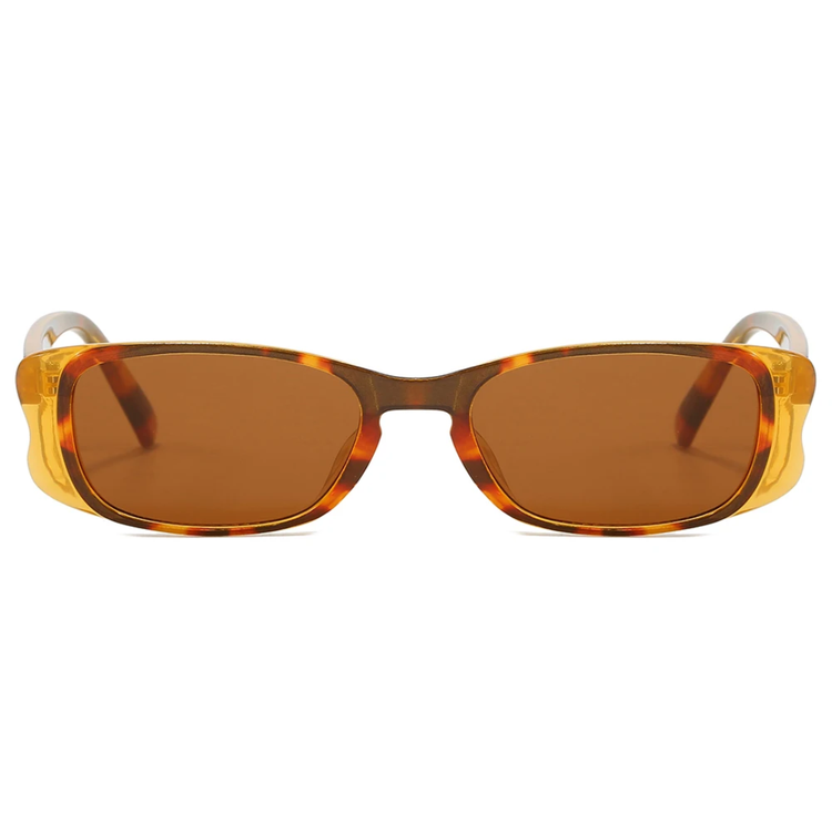 Roux Unisex Retro Rectangular Frame UV400 Sunglasses