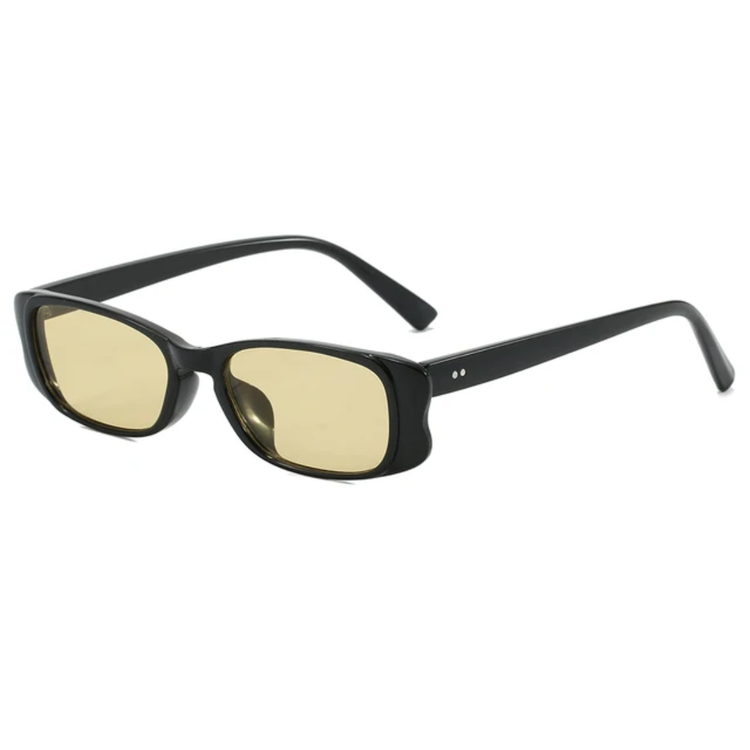 Roux Unisex Retro Rectangular Frame UV400 Sunglasses