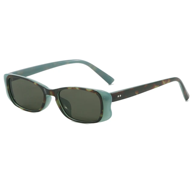 Roux Unisex Retro Rectangular Frame UV400 Sunglasses
