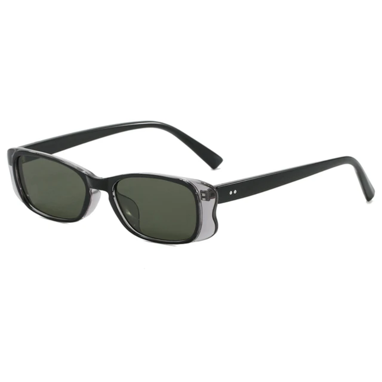 Roux Unisex Retro Rectangular Frame UV400 Sunglasses