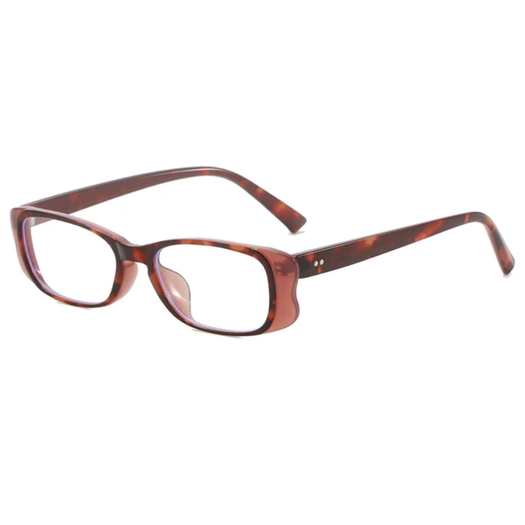 Roux Unisex Retro Rectangular Frame UV400 Sunglasses