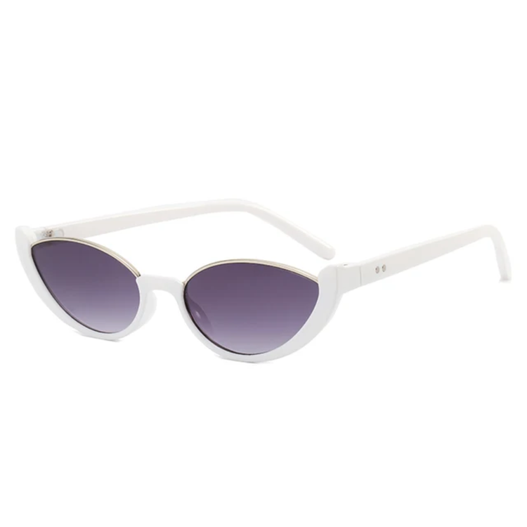 Solange Women's Small Oval Frame Retro UV400 Sunglasses