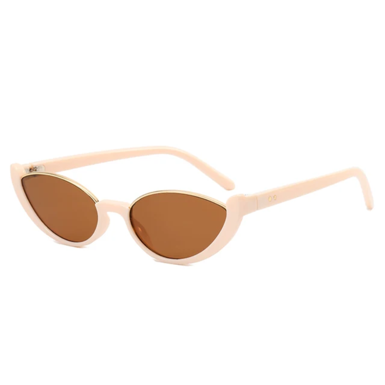 Solange Women's Small Oval Frame Retro UV400 Sunglasses