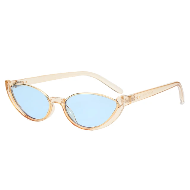 Solange Women's Small Oval Frame Retro UV400 Sunglasses