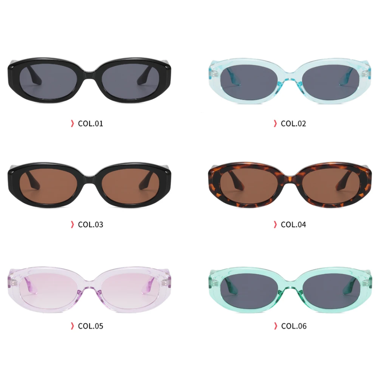 Vesper Unisex Small Oval Frame Retro UV400 Sunglasses