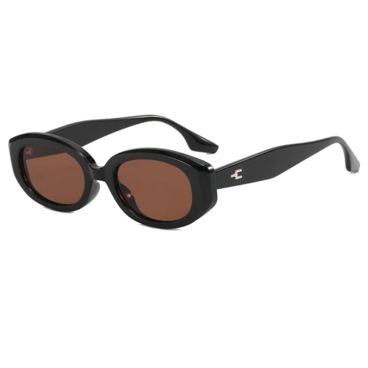 Vesper Unisex Small Oval Frame Retro UV400 Sunglasses