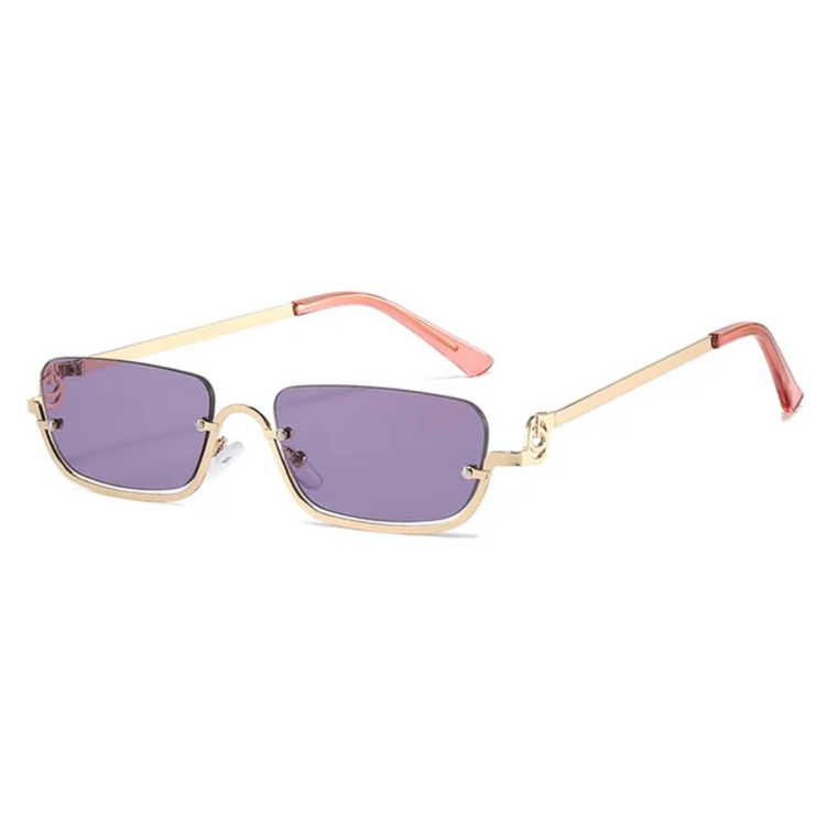 Daphne Womens Vintage Rectangular Half Frame UV400 SUnglasses