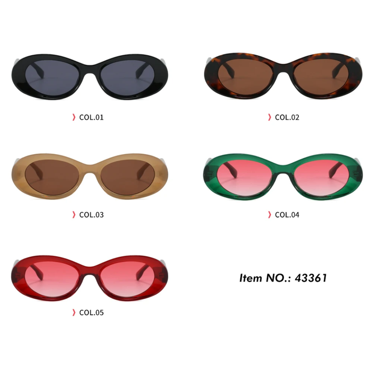 Rowan Unisex Oval Frame Retro UV400 SUnglasses