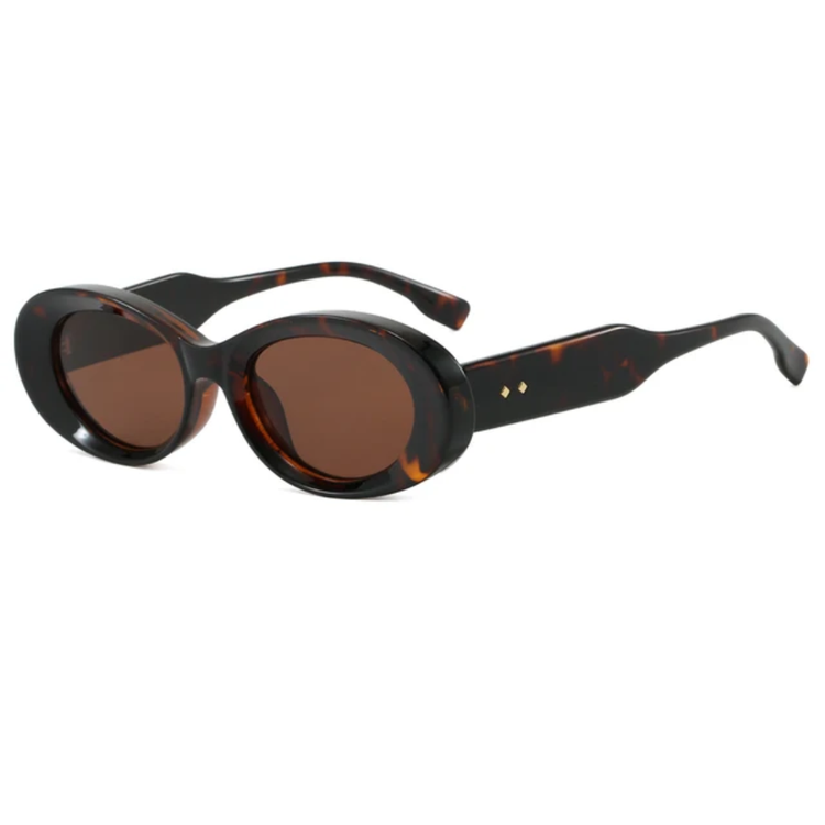 Rowan Unisex Oval Frame Retro UV400 SUnglasses