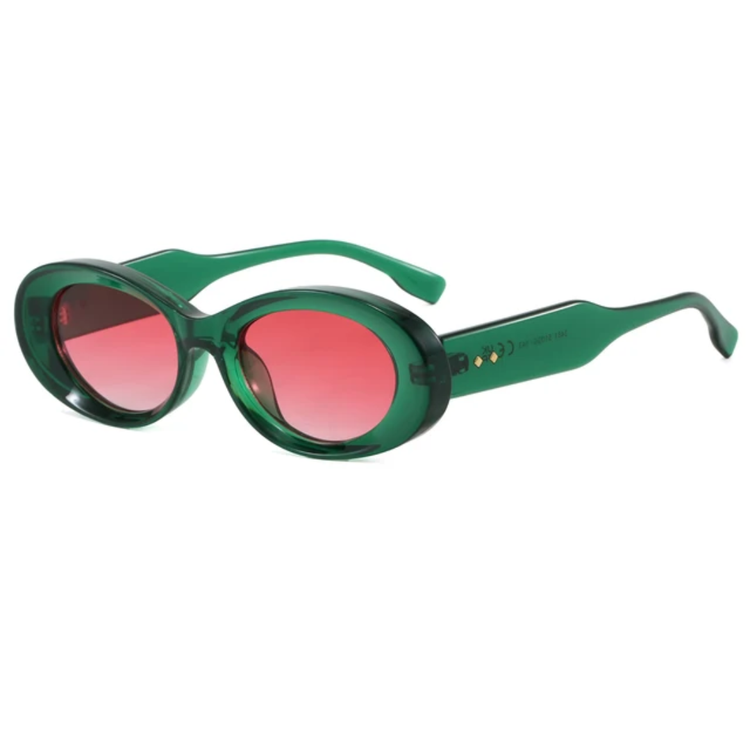 Rowan Unisex Oval Frame Retro UV400 SUnglasses