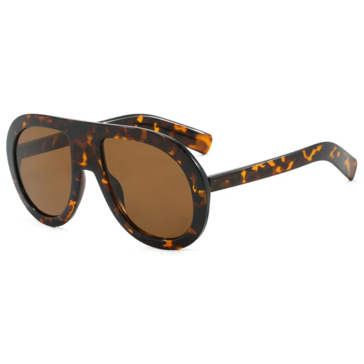 Indigo Oversized Retro Unisex Flat Top UV400 SUnglasses