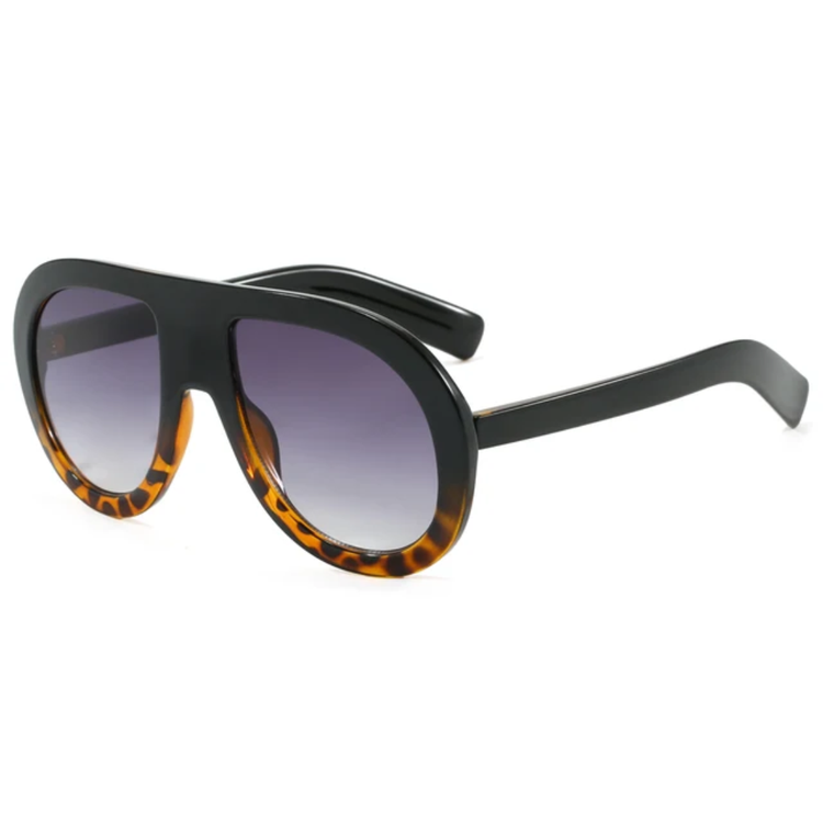 Indigo Oversized Retro Unisex Flat Top UV400 SUnglasses