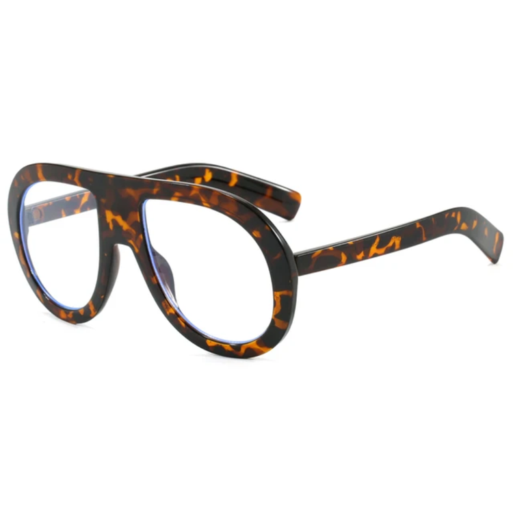 Rhys Oversized Retro Unisex Flat Top Anti Blue Light Glasses