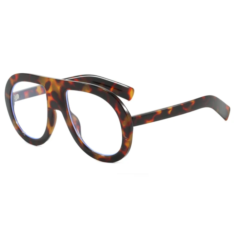 Rhys Oversized Retro Unisex Flat Top Anti Blue Light Glasses