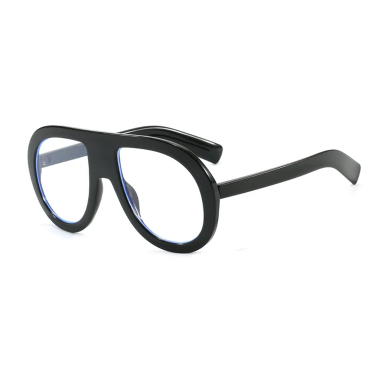 Rhys Oversized Retro Unisex Flat Top Anti Blue Light Glasses