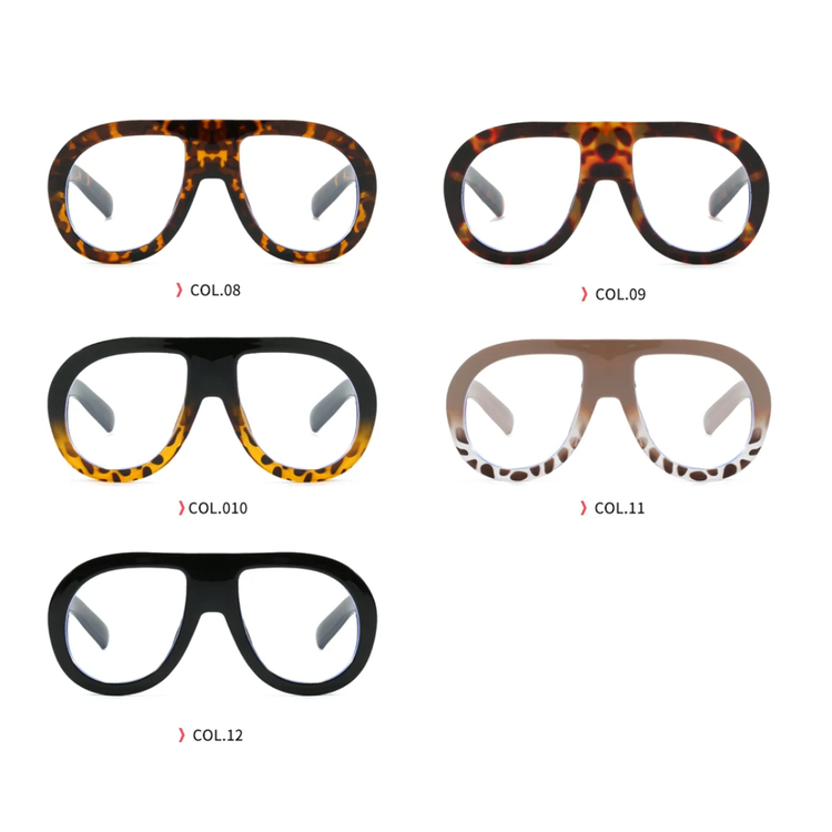 Rhys Oversized Retro Unisex Flat Top Anti Blue Light Glasses