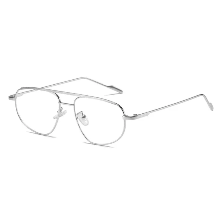 District Metal Pilot Frame Unisex Anti Blue Light Glasses