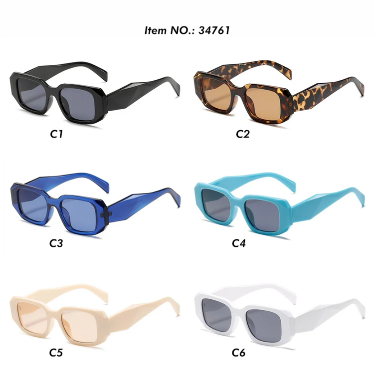 Koda Unisex Rectangle Frame UV400 Sunglasses