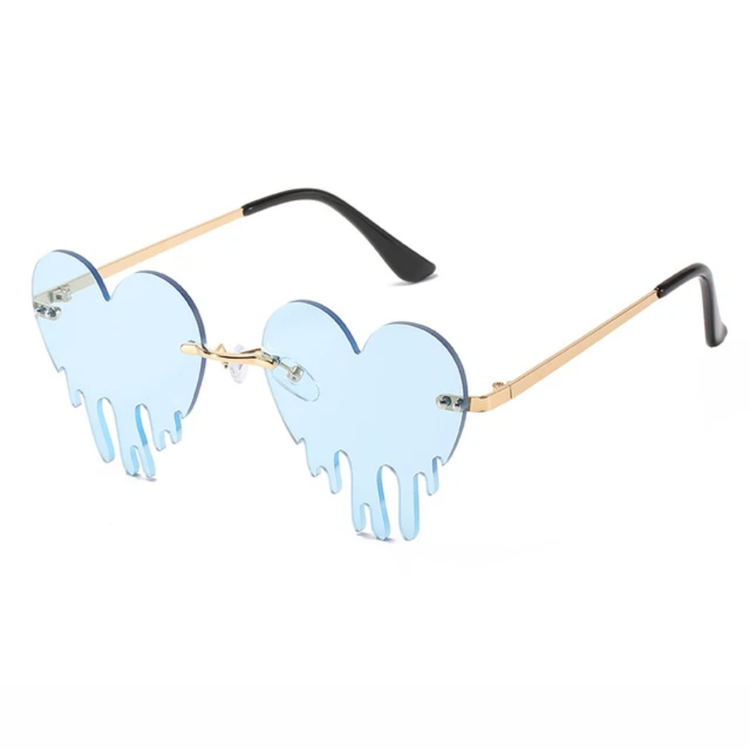 Amora Women’s Heart Drip UV400 Sunglasses