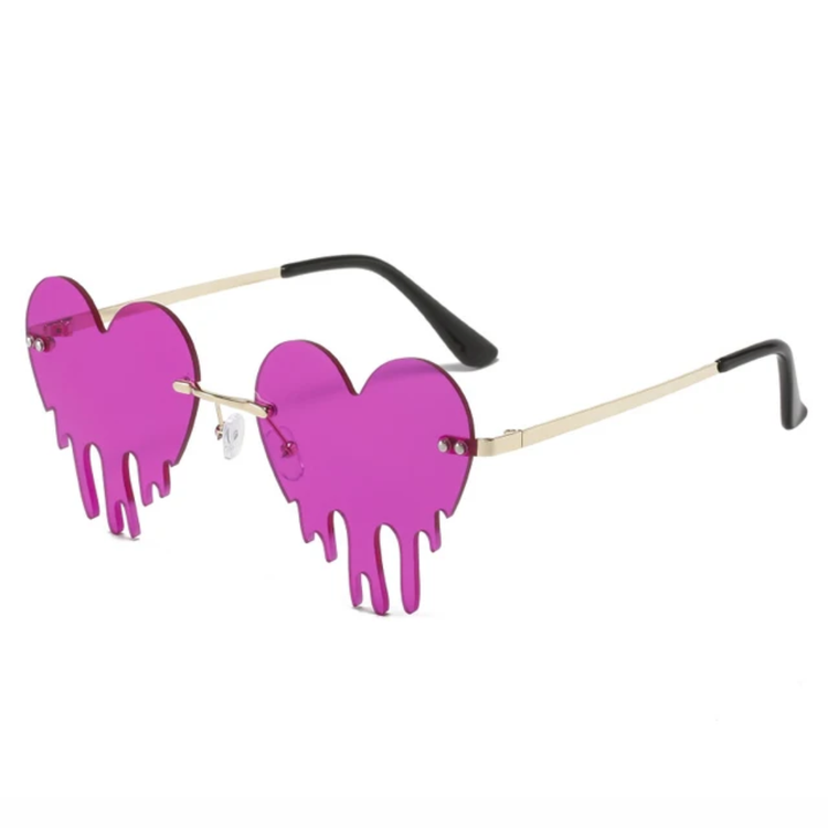 Amora Women’s Heart Drip UV400 Sunglasses