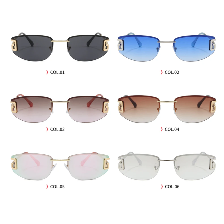 Solis Rectangle Rimless Unisex UV400 Sunglasses