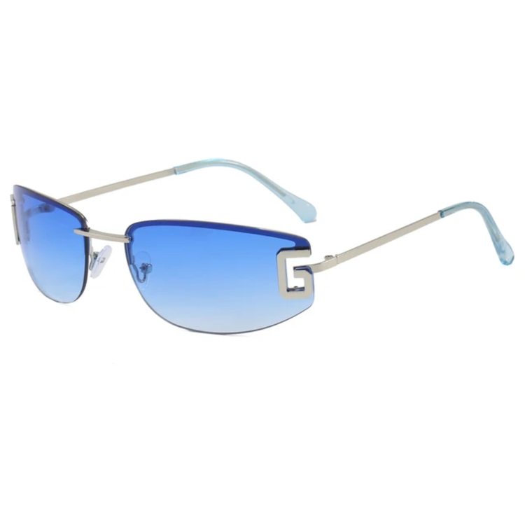 Solis Rectangle Rimless Unisex UV400 Sunglasses