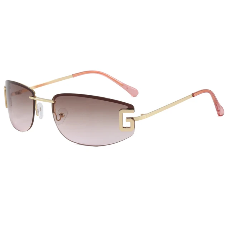 Solis Rectangle Rimless Unisex UV400 Sunglasses