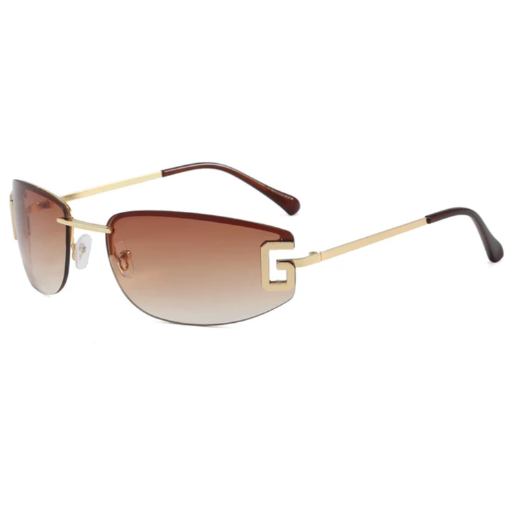 Solis Rectangle Rimless Unisex UV400 Sunglasses