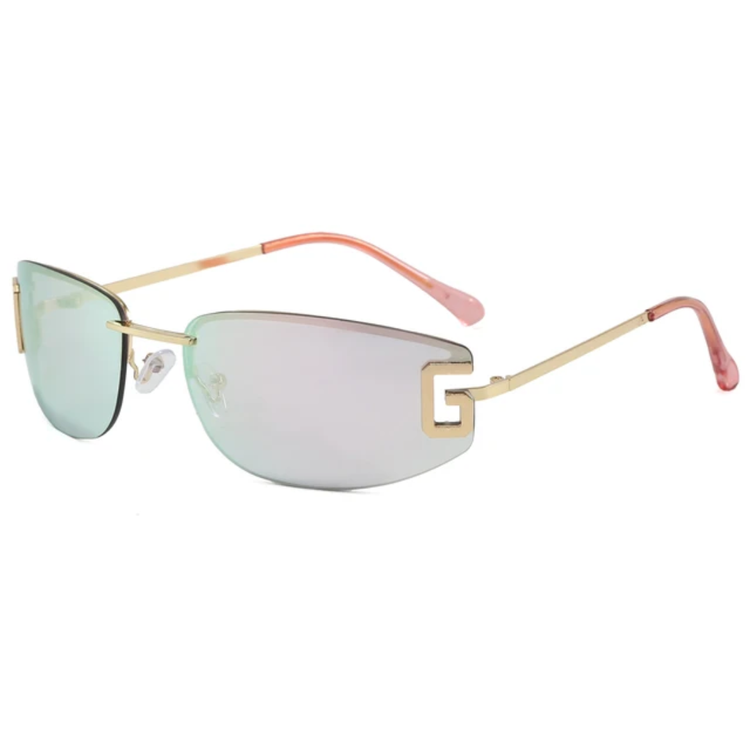 Solis Rectangle Rimless Unisex UV400 Sunglasses