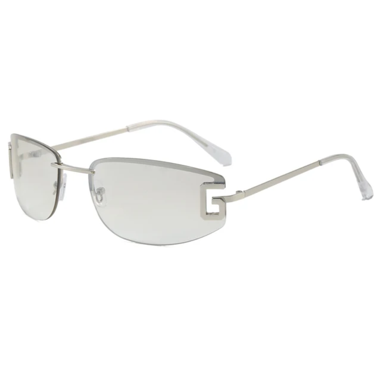 Solis Rectangle Rimless Unisex UV400 Sunglasses