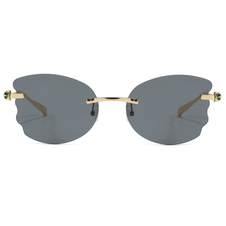 Dakota Retro Women's Rimless Butterfly UV400 Sunglasses