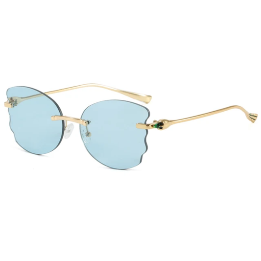 Dakota Retro Women's Rimless Butterfly UV400 Sunglasses