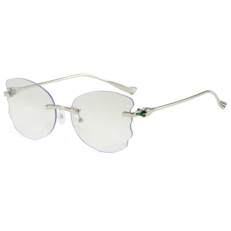 Dakota Retro Women's Rimless Butterfly UV400 Sunglasses
