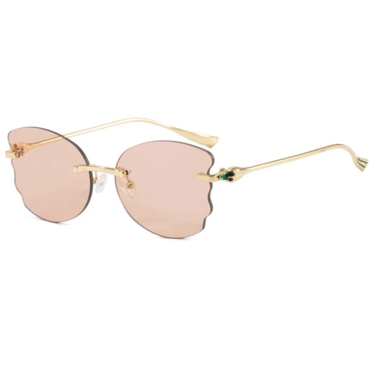 Dakota Retro Women's Rimless Butterfly UV400 Sunglasses