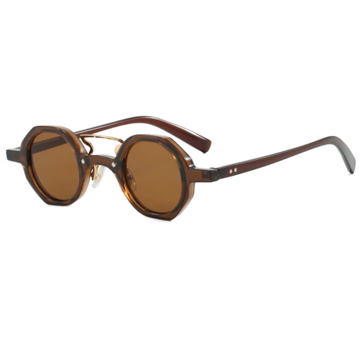 Carlon Retro Polygon Frame Unisex UV400 Sunglasses