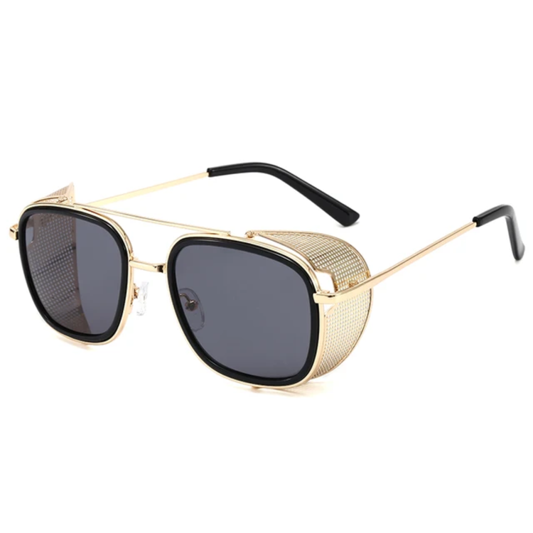 Kyle Men's Metal Square Frame UV400 Sunglasses