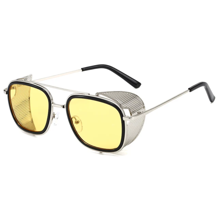 Kyle Men's Metal Square Frame UV400 Sunglasses