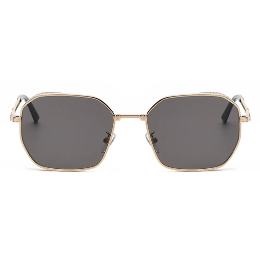 Rocco Steampunk Gradient Square Metal Shades Sunglasses