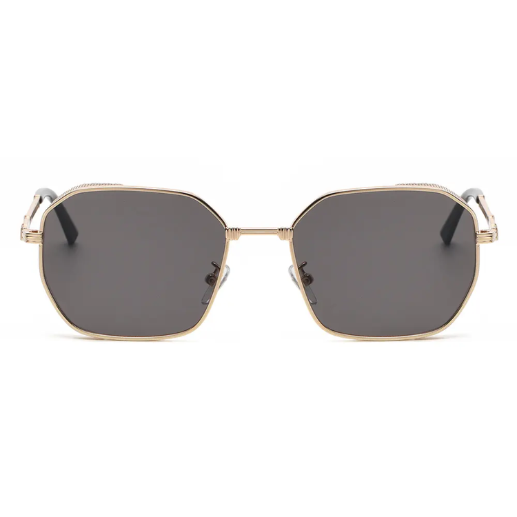 Rocco Steampunk Gradient Square Metal Shades Sunglasses