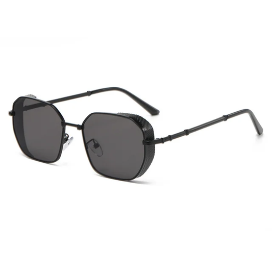 Rocco Steampunk Gradient Square Metal Shades Sunglasses
