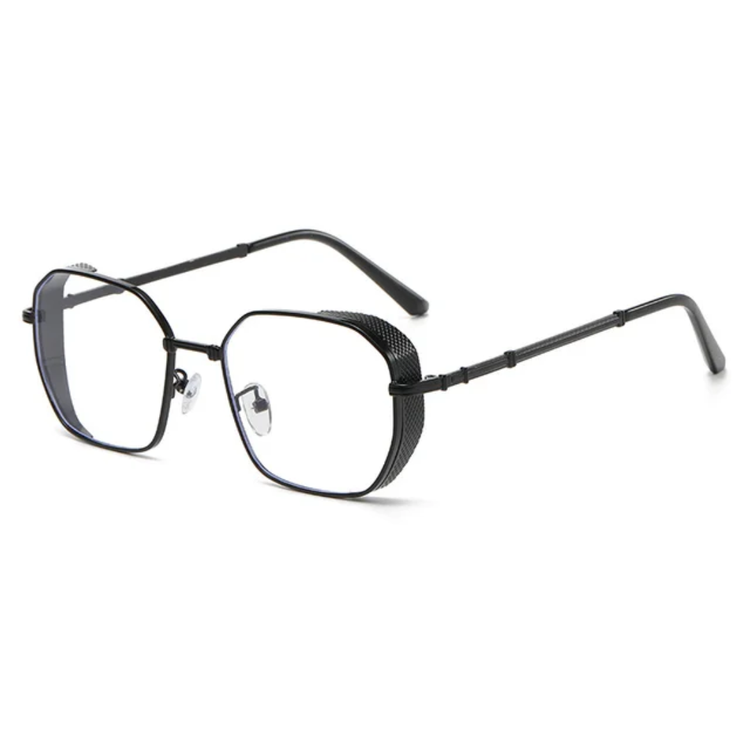 Rocco Steampunk Gradient Square Metal Shades Sunglasses