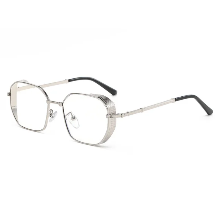 Rocco Steampunk Gradient Square Metal Shades Sunglasses