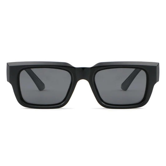 Vane Men's Vintage Thick Rectangle Frame Sunglasses