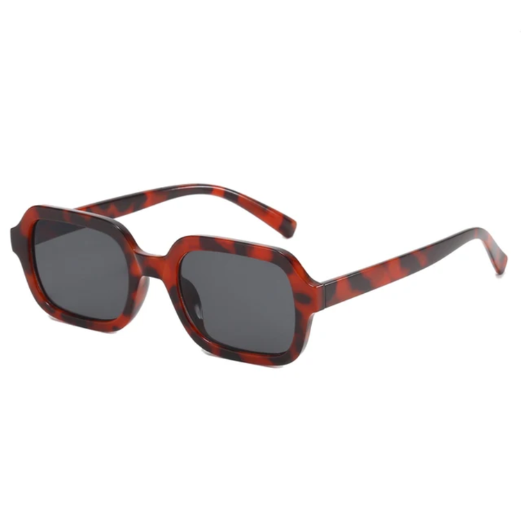 Thatcher Unisex UV400 Rectangle Frame Sunglasses