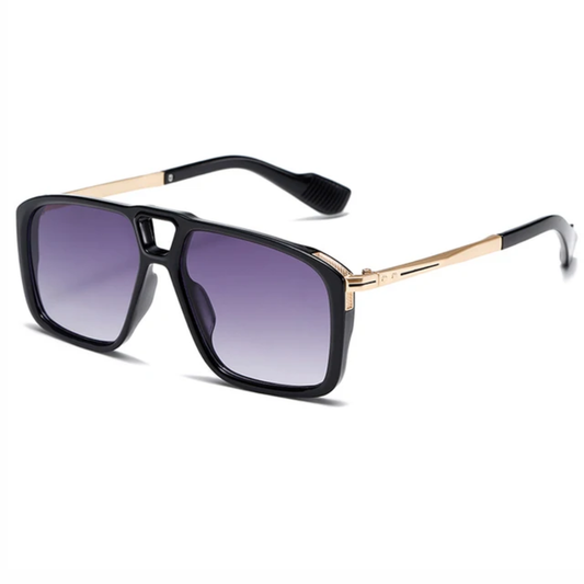 Axiom Men's Square Frame Retro Flat Top  Polarized Sunglasses