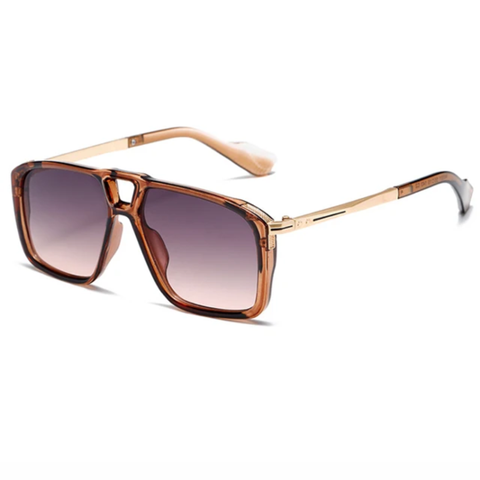 Axiom Men's Square Frame Retro Flat Top  Polarized Sunglasses