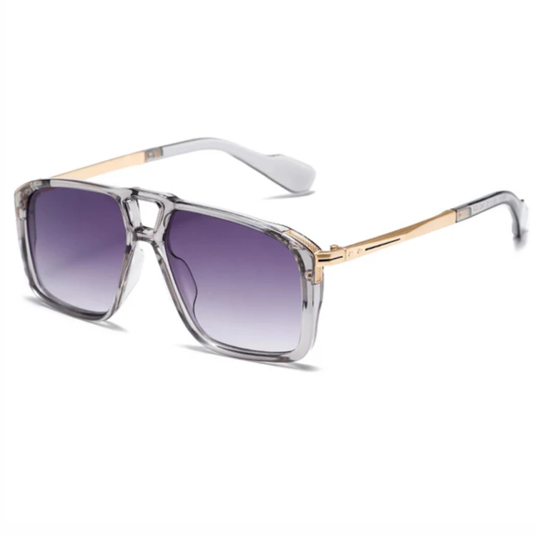 Axiom Men's Square Frame Retro Flat Top  Polarized Sunglasses