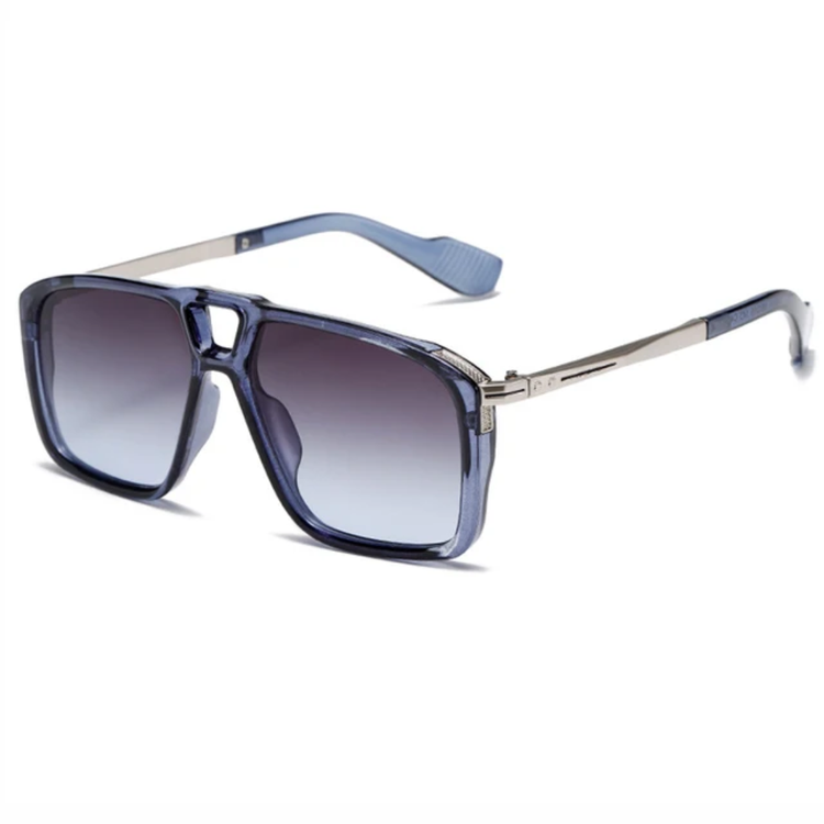 Axiom Men's Square Frame Retro Flat Top  Polarized Sunglasses