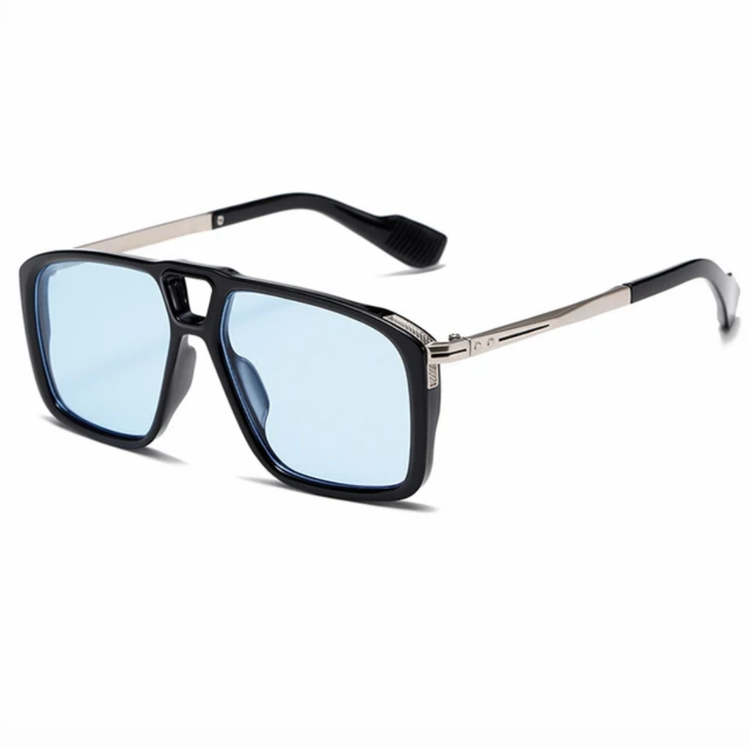 Axiom Men's Square Frame Retro Flat Top  Polarized Sunglasses